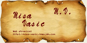 Miša Vasić vizit kartica